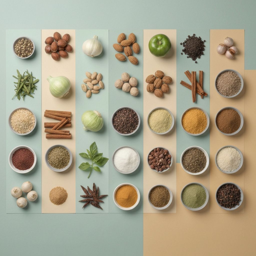 Collection of nutritious whole foods